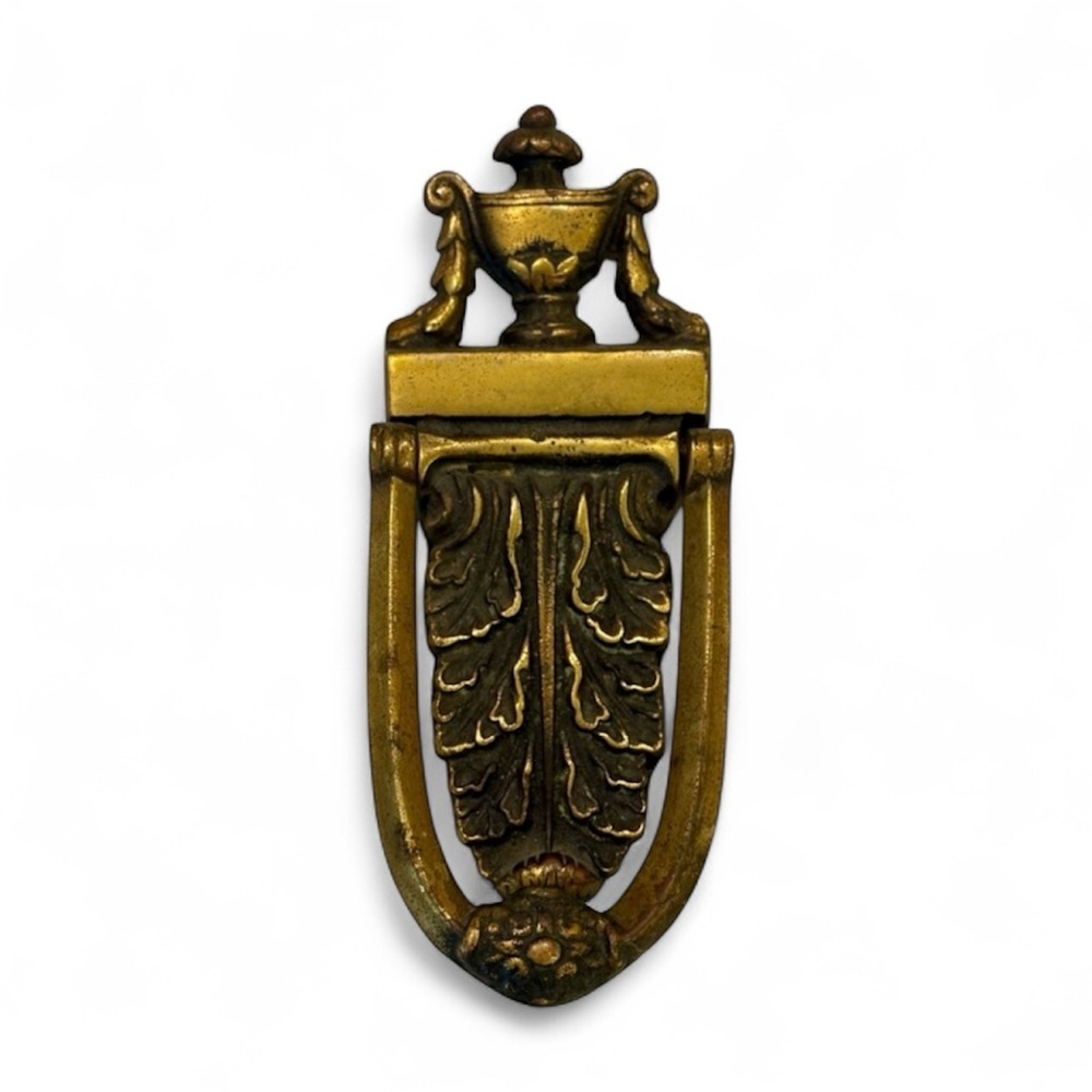 Antique Acanthus Leaf Brass Door Knocker